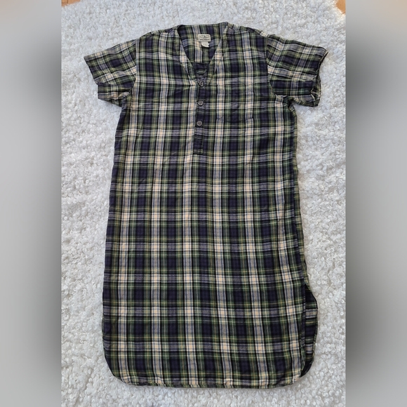 Vintage L.L.Bean Plaid Flannel Nightshirt M Cottagecore Grandmacore Heritage - Picture 3 of 15